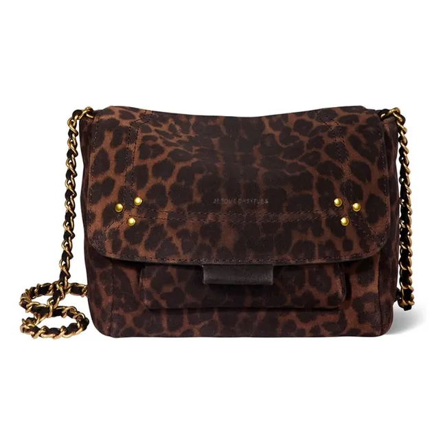 Bolso Lulu S Velvet Leopard | Marrón