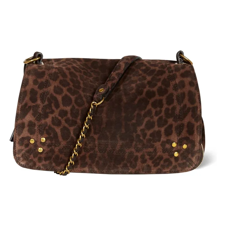 Sac Bobi Croûte Velours Léopard | Marron- Image produit n°4