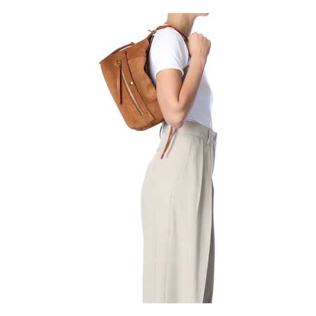 Lucky Bolso Hobo Terciopelo corteza | Caramelo
