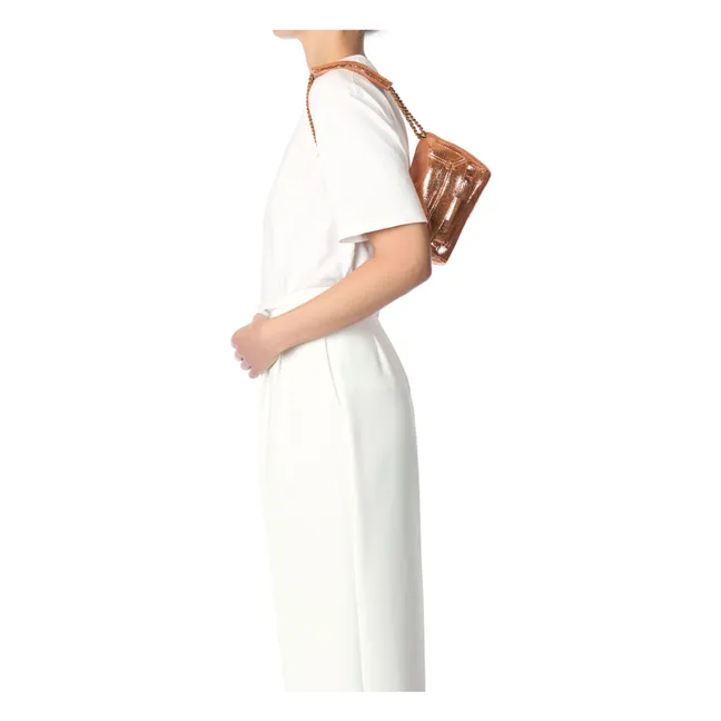Sac Lulu S Chèvre Lamé | Or rose