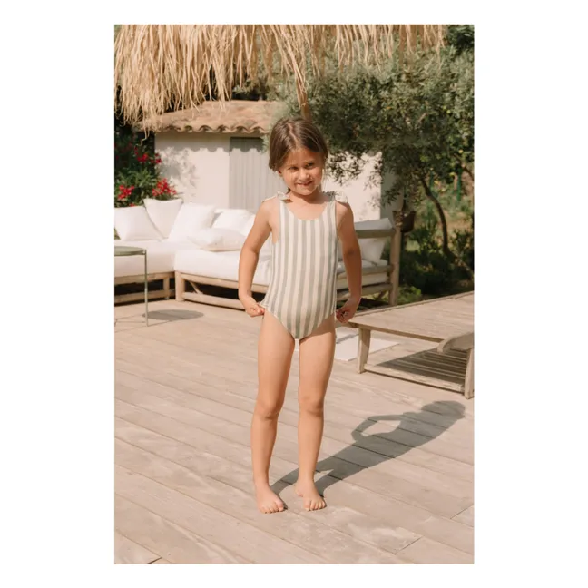 Roberta 1-piece striped swimsuit | Green