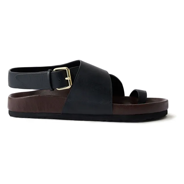 Sandalen Domani Leder | Schwarz
