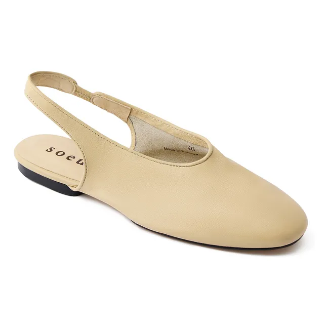 Bailarinas de piel Emmett | Crema