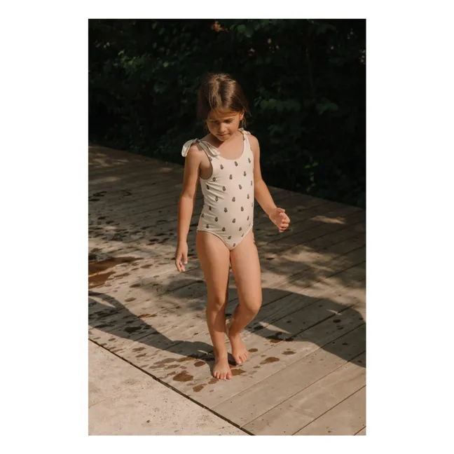 Roberta Lavender 1-Piece Swimsuit | Ecru