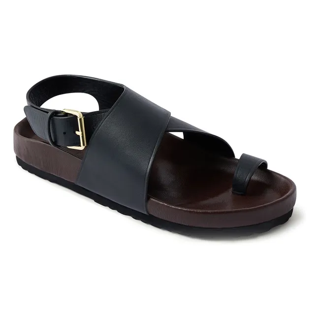 Sandalen Domani Leder | Schwarz