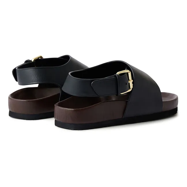 Sandalen Domani Leder | Schwarz