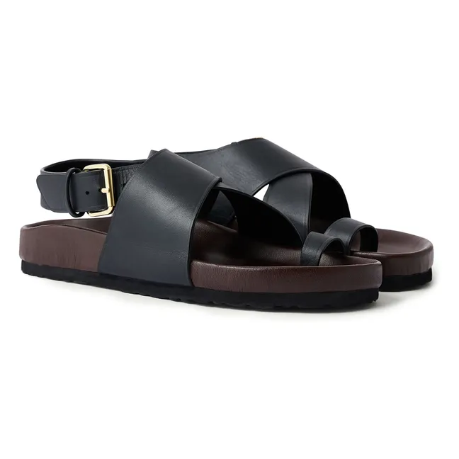 Sandalen Domani Leder | Schwarz