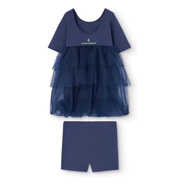 Peacock Dress and Cyclist Set | Navy blue- Product image n°3
