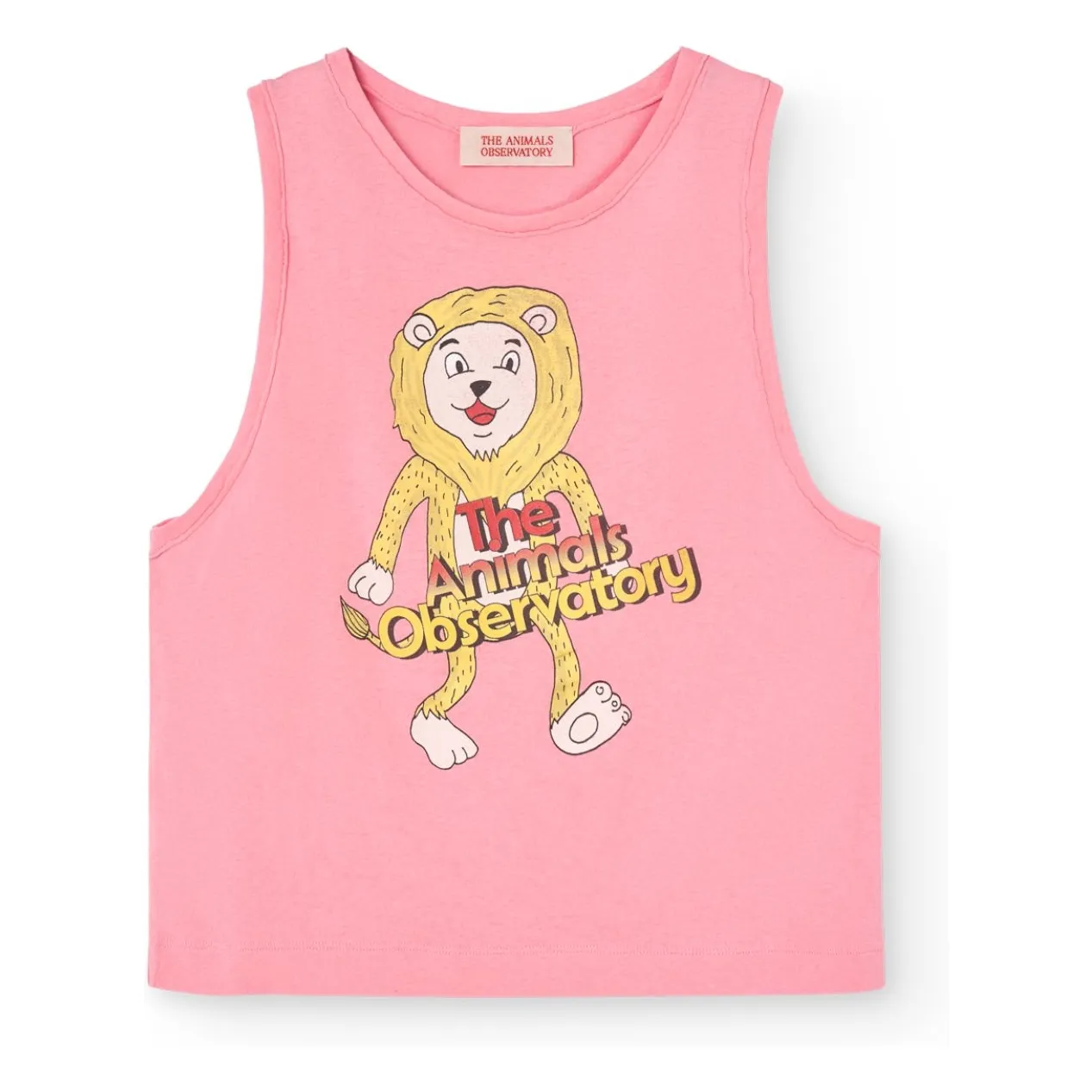 The Animals Observatory Pink Frog Lion Tank Top
