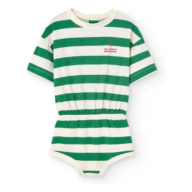 Koala Stripe Playsuit | Green