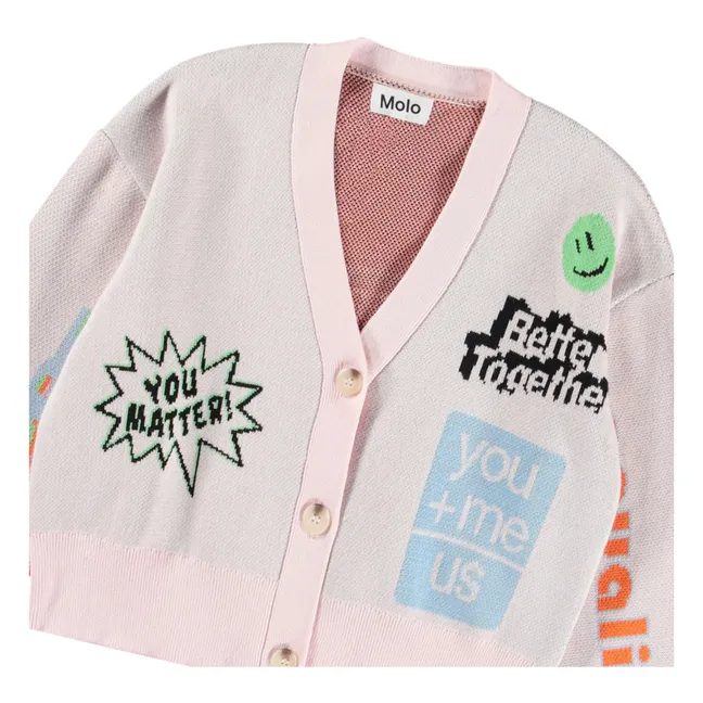 Chaqueta de punto de algodón orgánico Gilly | Rosa Pálido