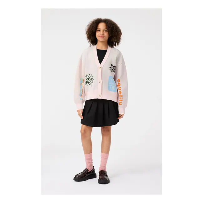 Chaqueta de punto de algodón orgánico Gilly | Rosa Pálido