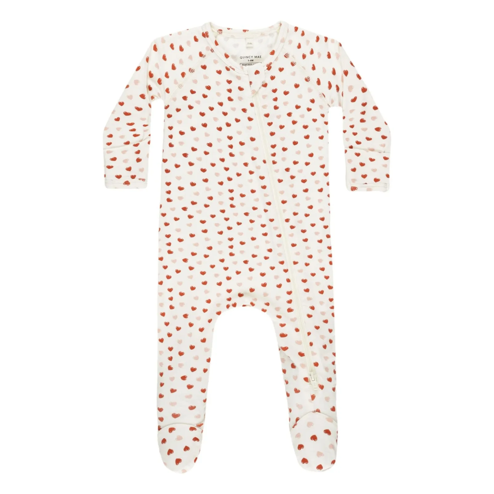 Pyjama Cœurs Bamboo | Ivoire- Image produit n°0