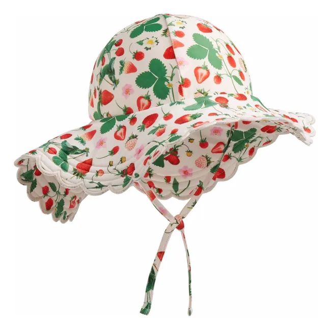 Cappello in fibra riciclata Nuka Strawberry | Ecru