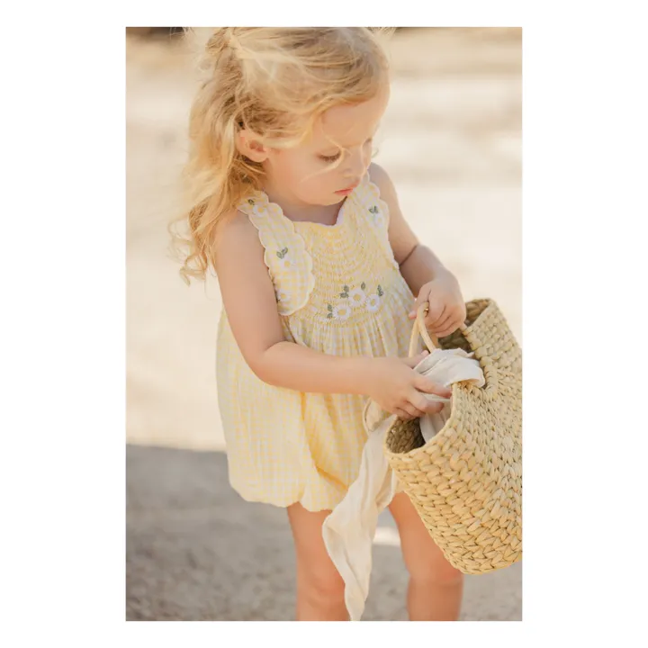Vichy romper | Pale yellow- Product image n°0