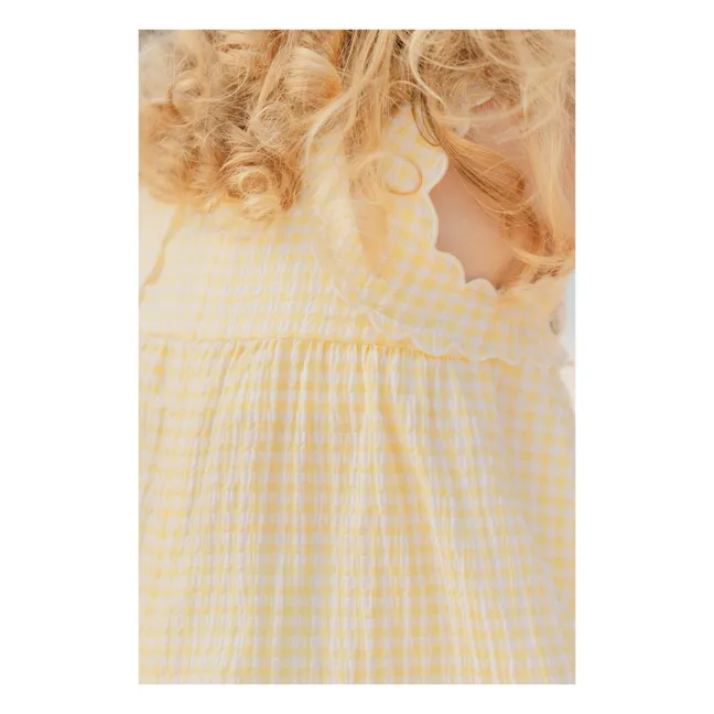 Pelele Vichy | Amarillo palo