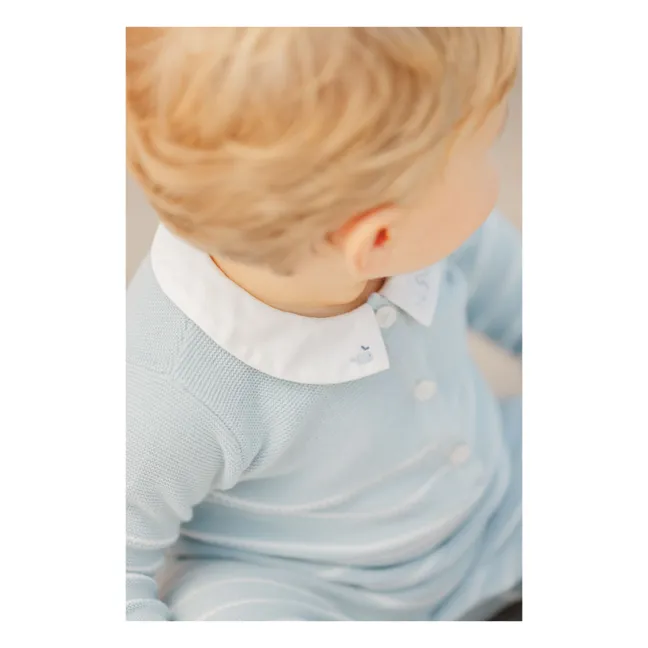 Tuta a righe | Azzurro