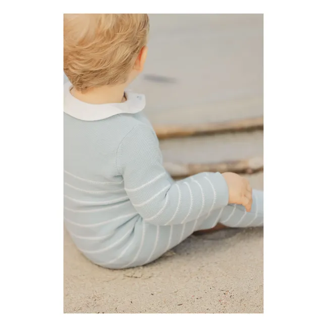 Tuta a righe | Azzurro