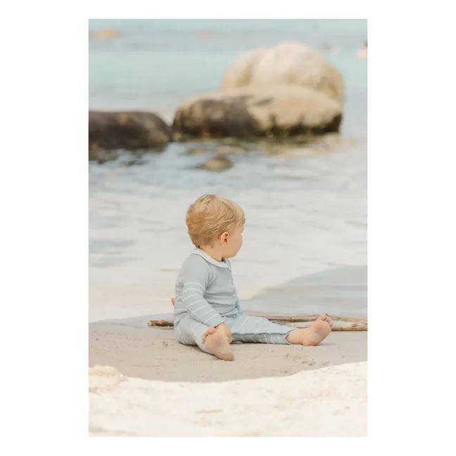 Tuta a righe | Azzurro