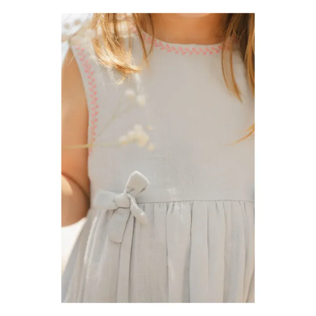 Vestido con lazo | Azul Claro