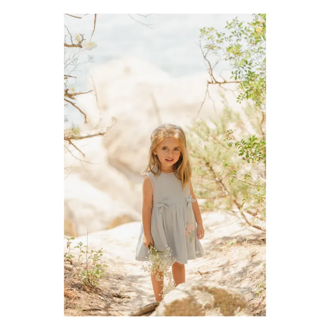 Kleid Schleife | Graublau