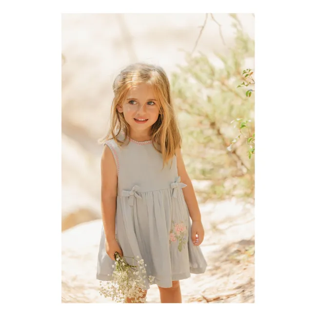 Kleid Schleife | Graublau