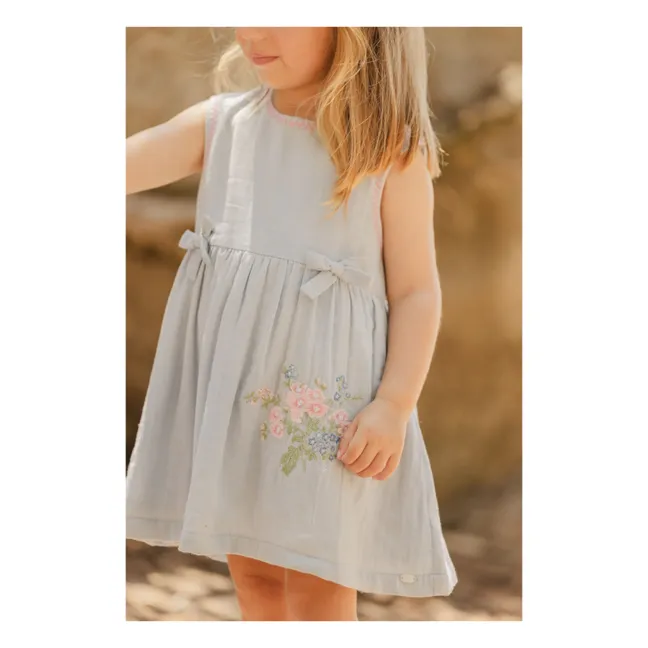 Kleid Schleife | Graublau
