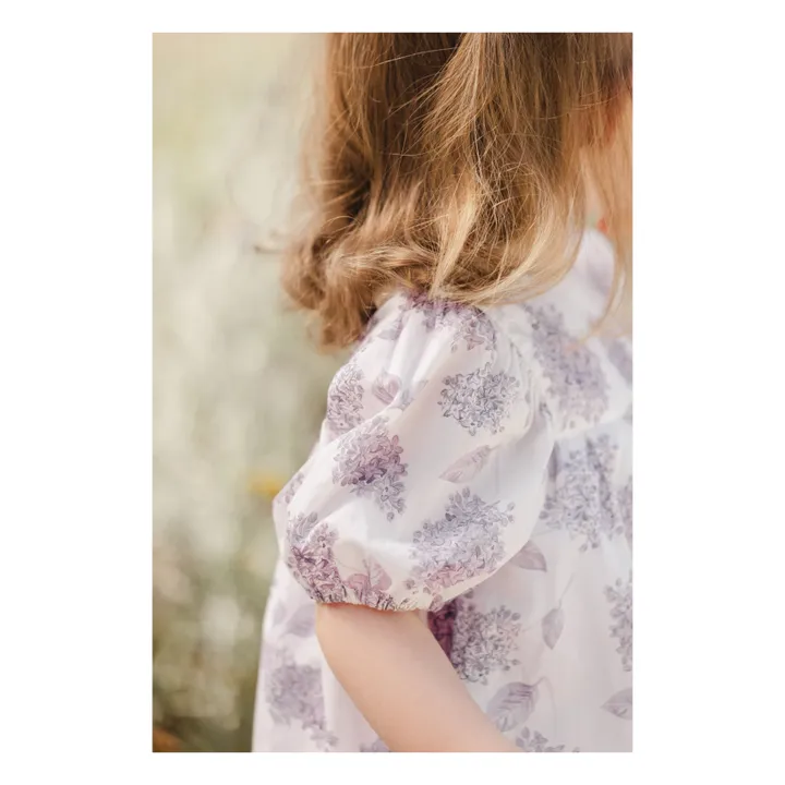 Robe Courte Fleurs | 	Lilas- Image produit n°1