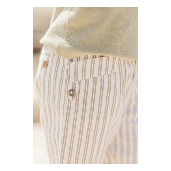 Short Rayé | Ecru- Image produit n°2