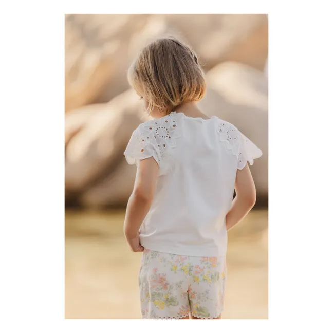 Short Fleuri | Ecru