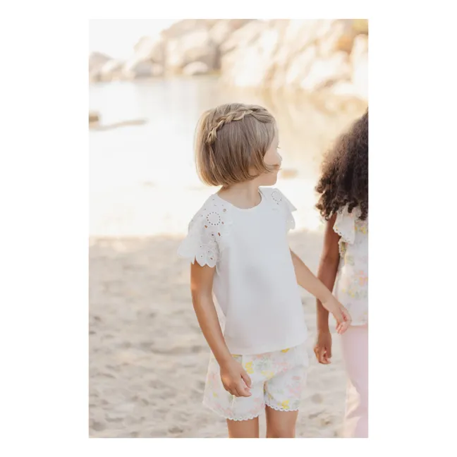 Short Fleuri | Ecru