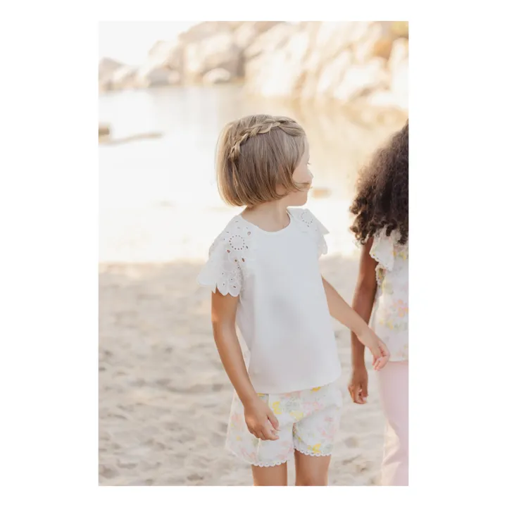 Short Fleuri | Ecru- Image produit n°1