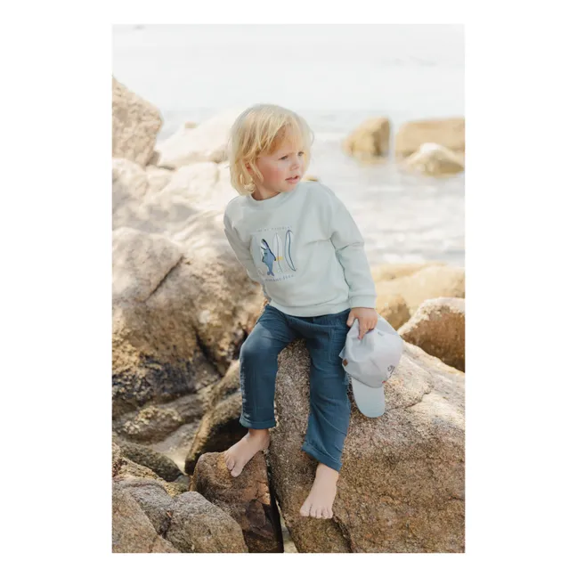 Pantalon Revers Gaze de Coton | Bleu marine