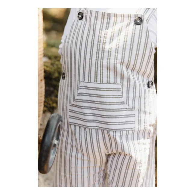 Stripes overalls | White