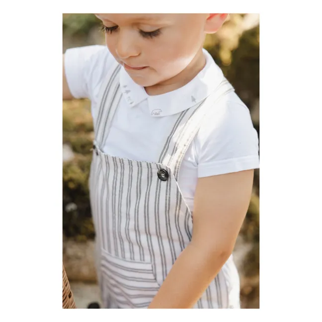 Stripes overalls | White