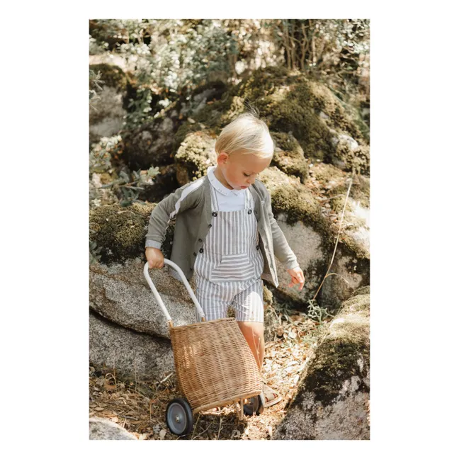 Stripes overalls | White