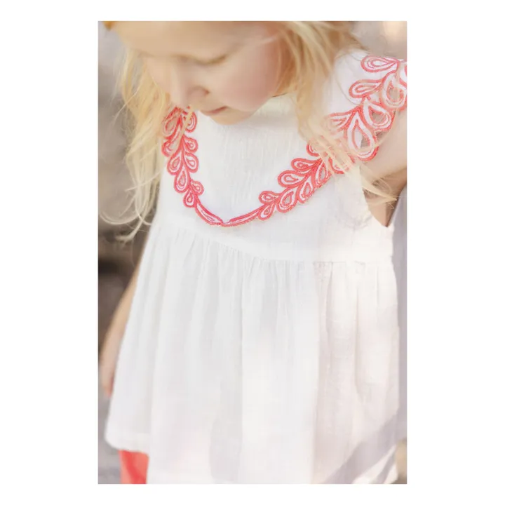 Top Fleuri | Blanc- Image produit n°6