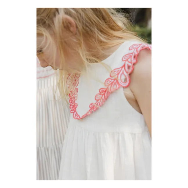 Top Fleuri | Blanc