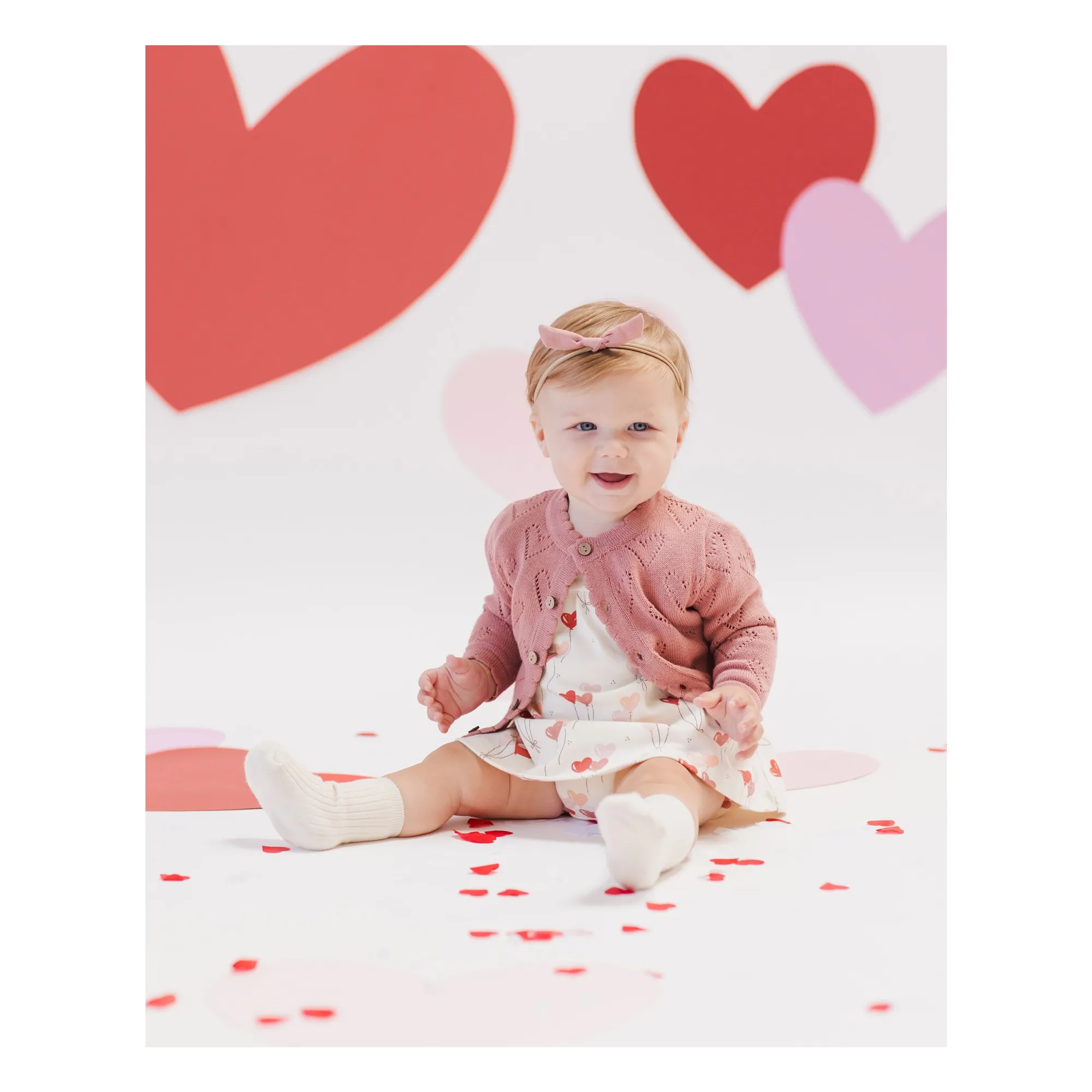 Gilet Cœurs Ajourés | Vieux Rose- Image produit n°2