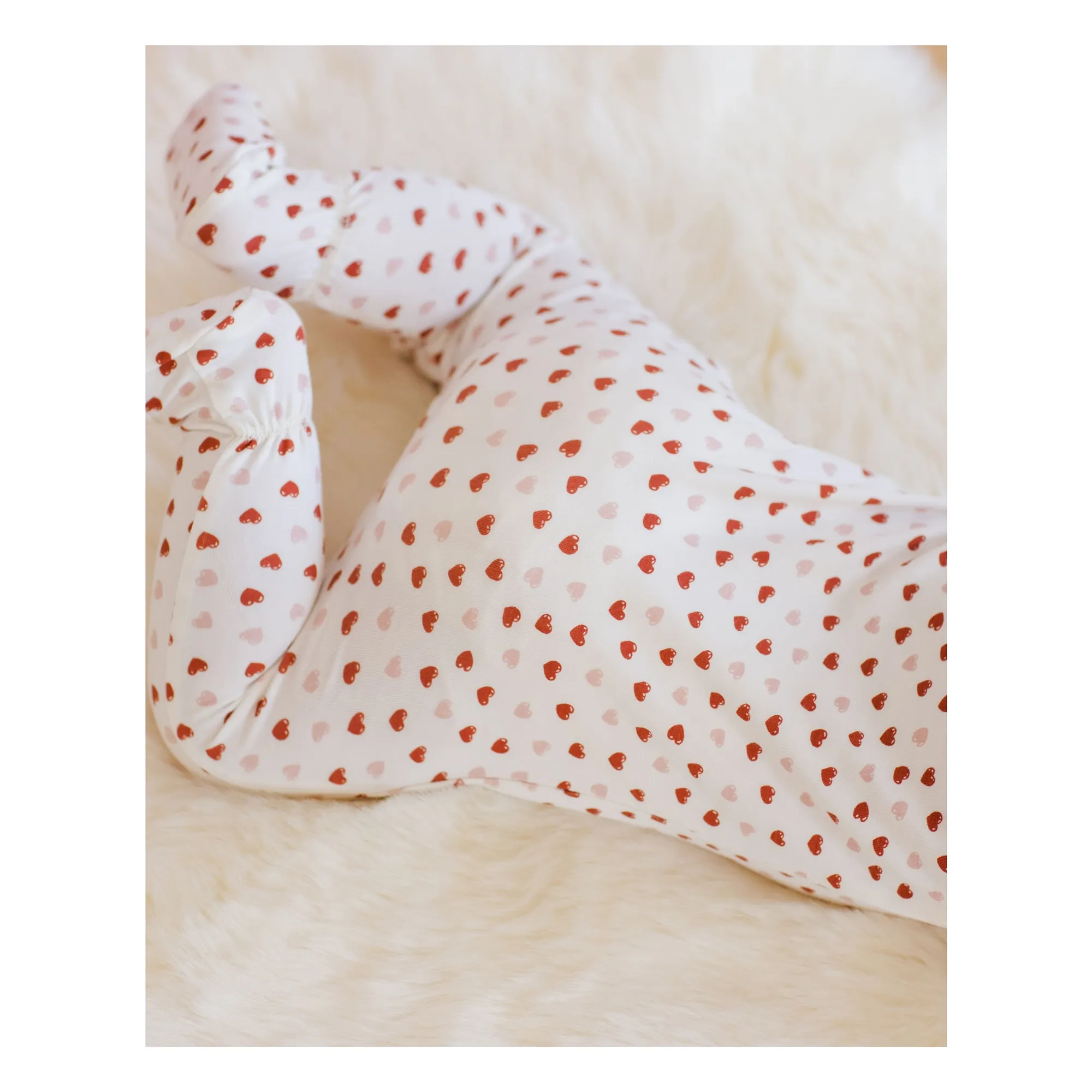 Pyjama Cœurs Bamboo | Ivoire- Image produit n°4