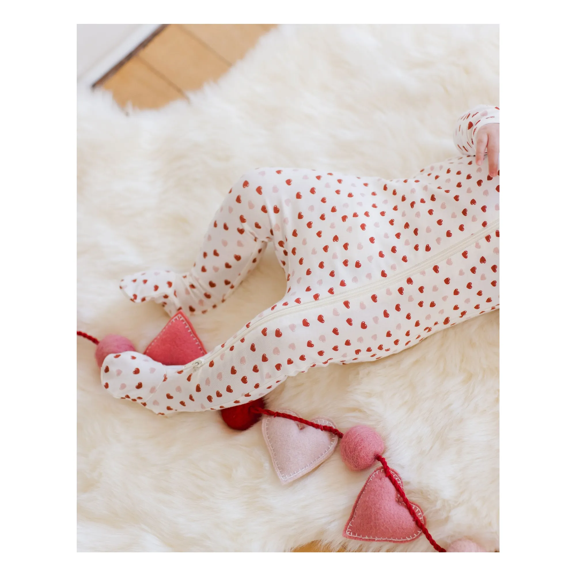 Pyjama Cœurs Bamboo | Ivoire- Image produit n°3