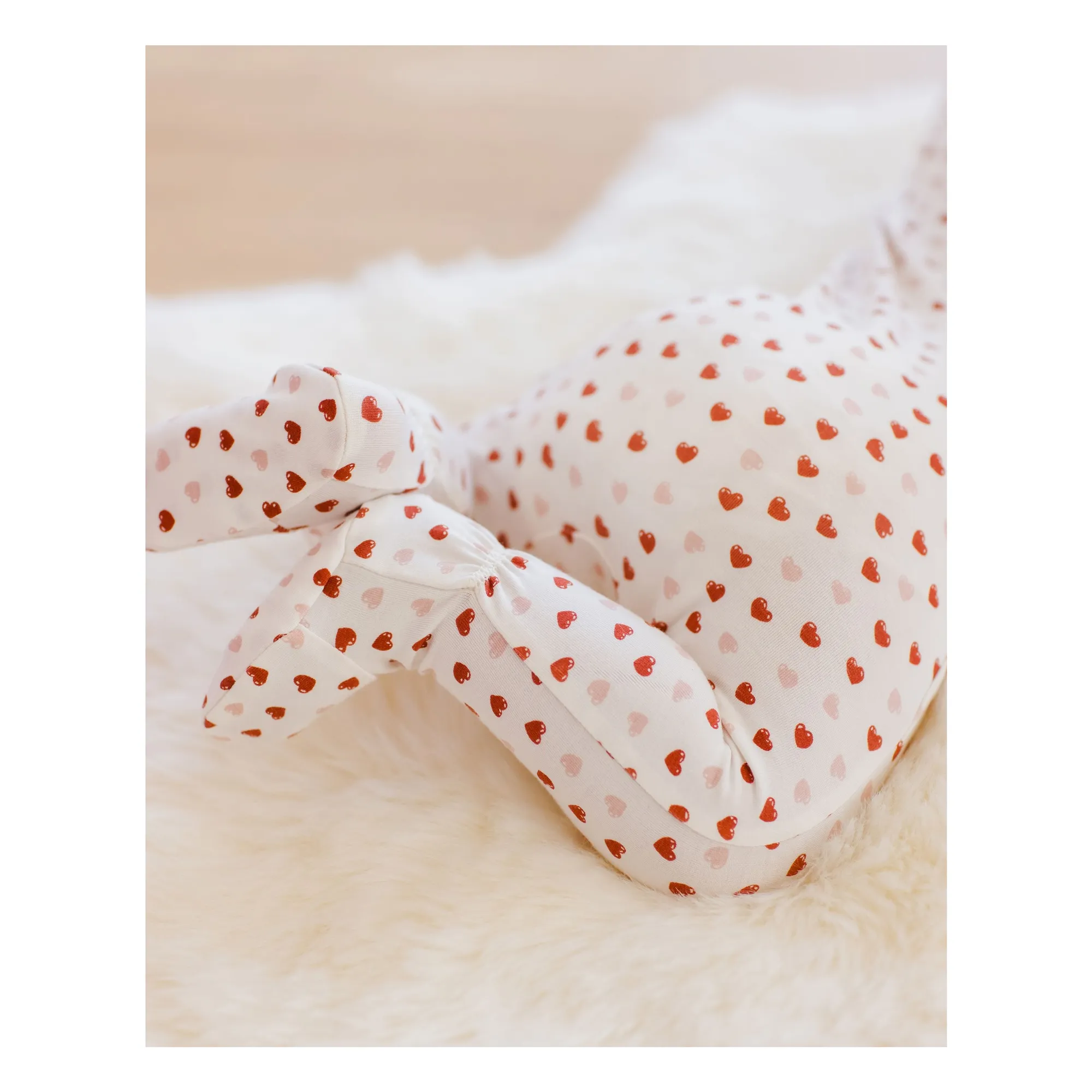 Pyjama Cœurs Bamboo | Ivoire- Image produit n°5