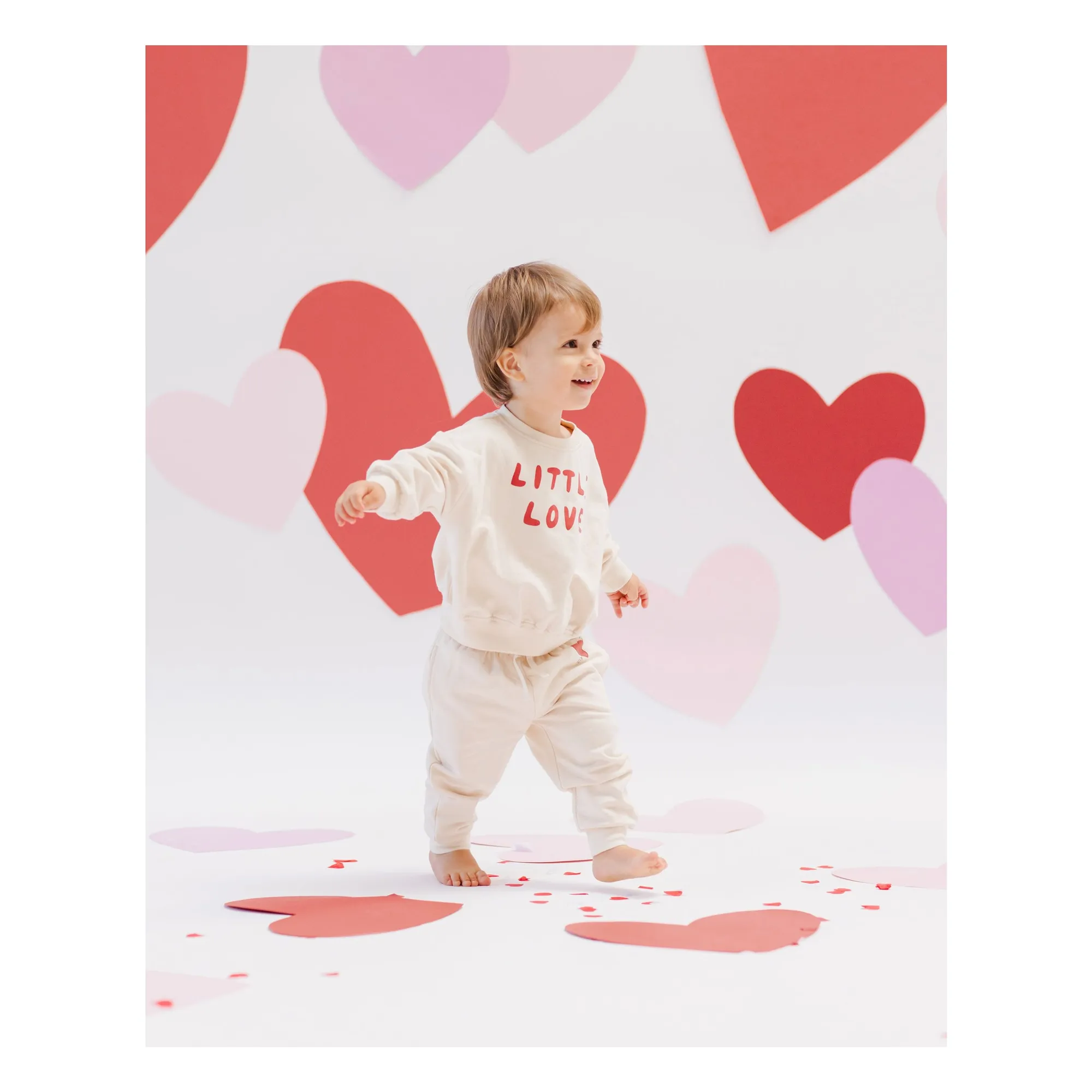 Jogger Cœur | Ecru- Image produit n°1