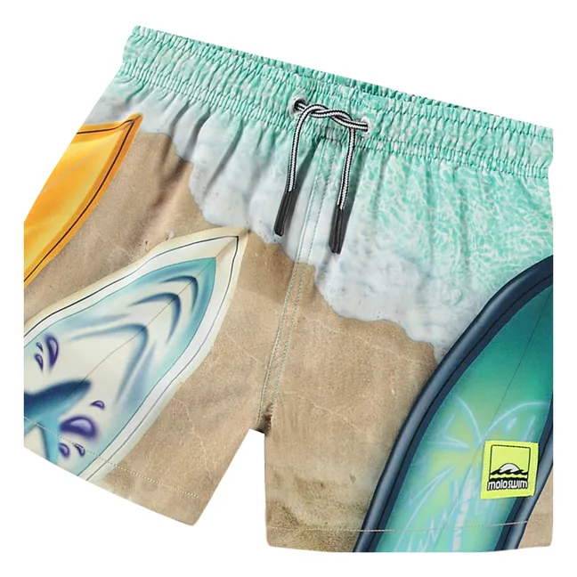 Bañador de fibra reciclada Niko Surd Art | Beige