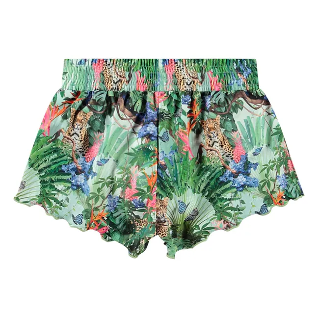 Pantalón corto Nicci Tropical de fibra reciclada | Verde