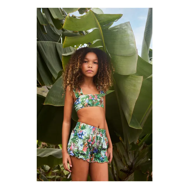 Shorts Nicci Tropical aus recycelten Fasern | Grün