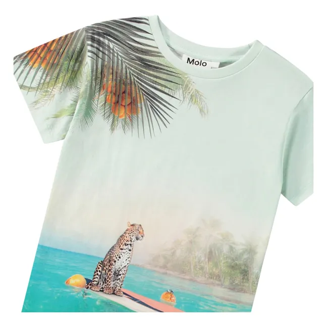 T-Shirt Raul Leo On Surf Bio-Baumwolle | Wassergrün