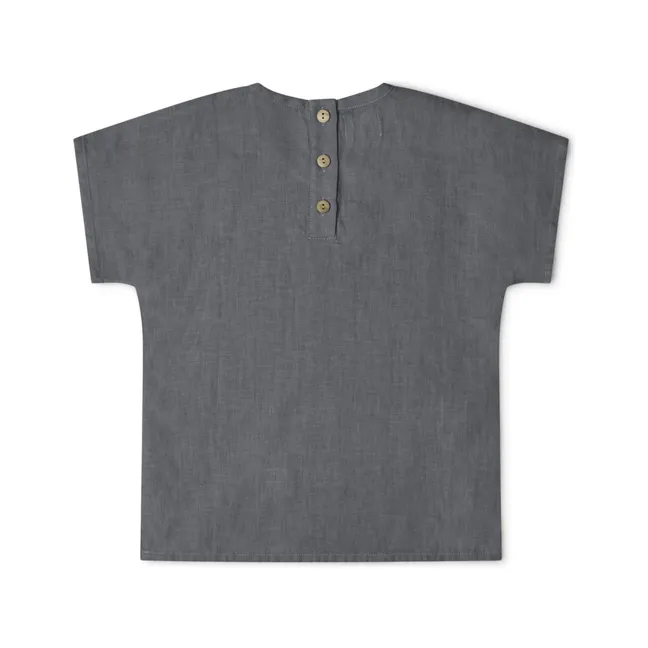 T-Shirt Leinen | Graublau