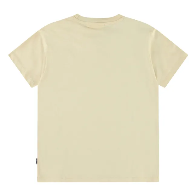 Camiseta de algodón orgánico Riley On A Wave Calm | Blanco