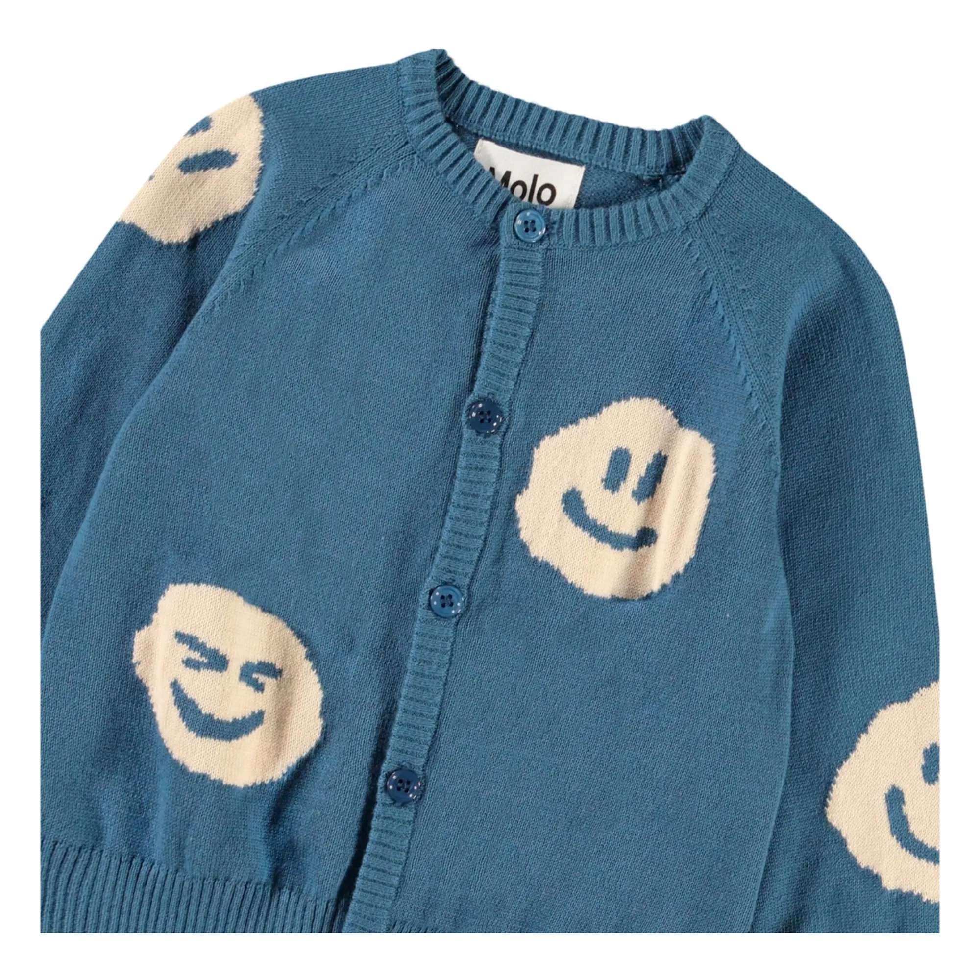 Cardigan Brody Coton Bio | Bleu canard- Image produit n°3